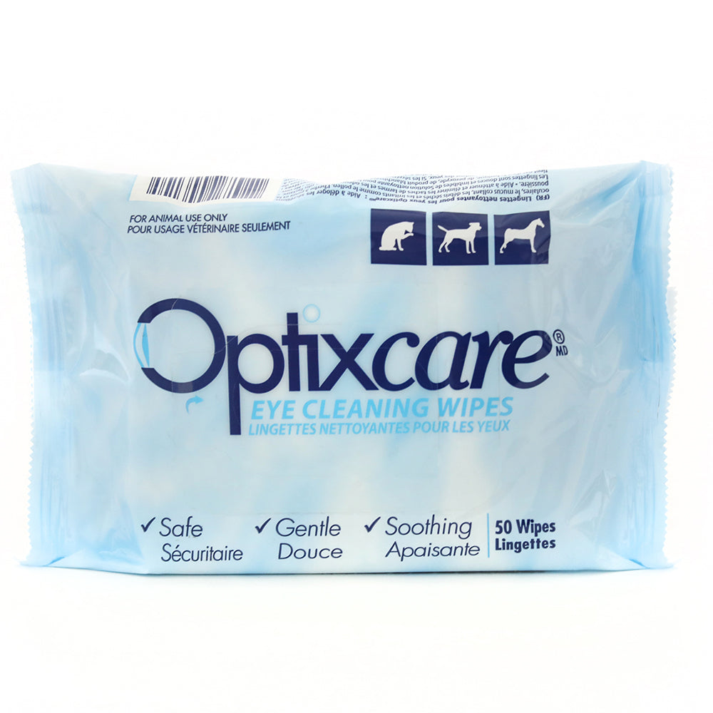 optixcare eye cleaning wipes for animals, 50 wipes