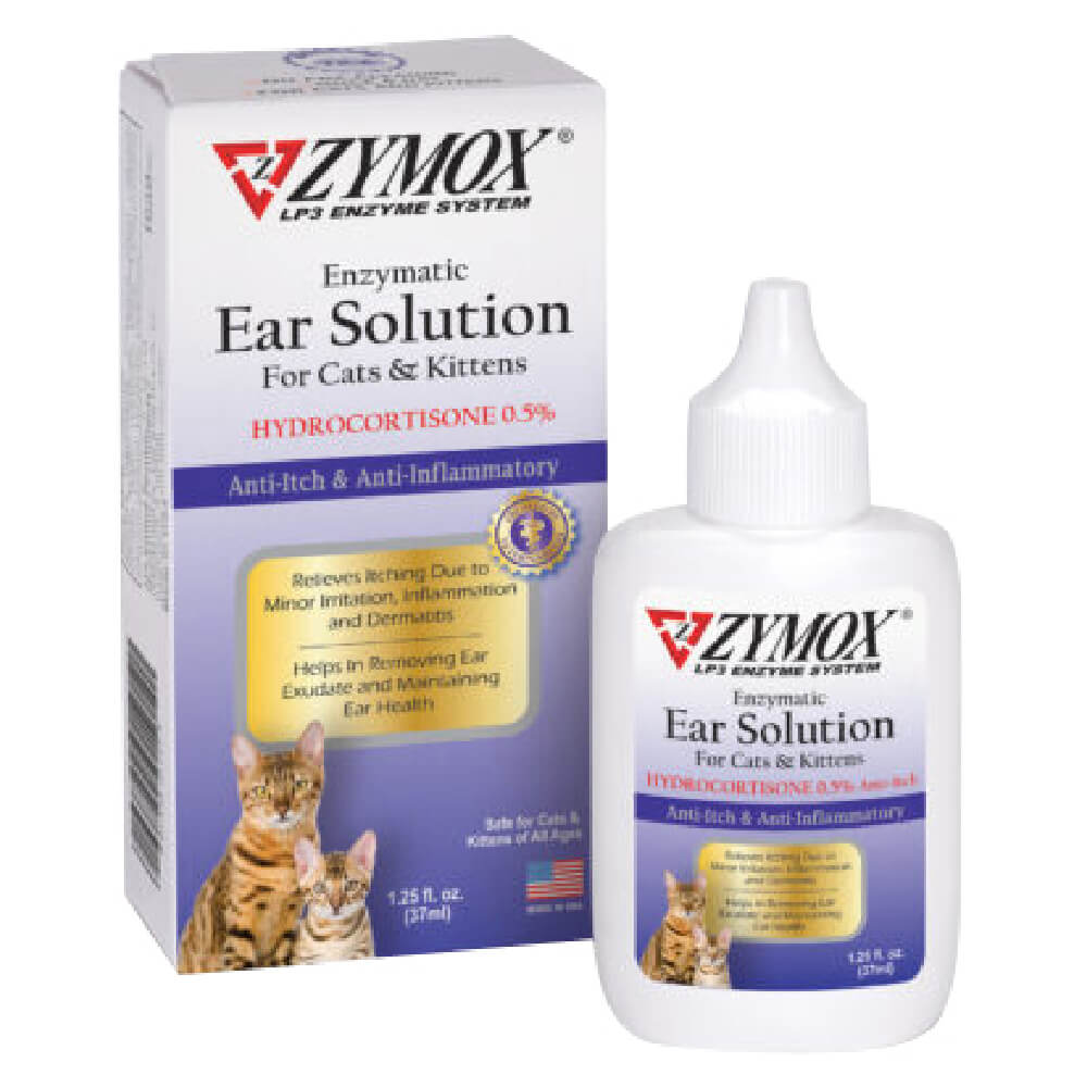 zymox cat/kitten ear solution w/.5% hc 1.25oz