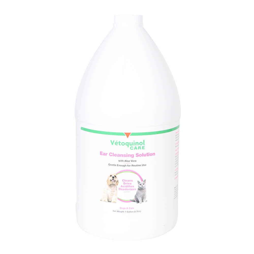 vetoquinol care ear cleansing solution with aloe 1 gallon