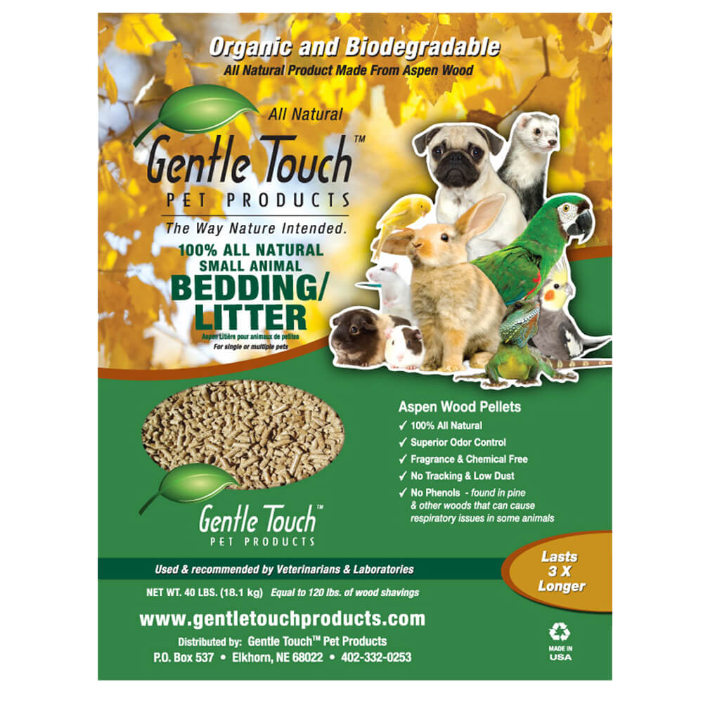 gentle touch bedding/ aspen pellets, 40 lbs