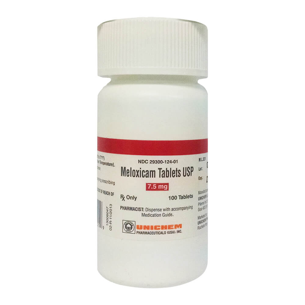 rx meloxicam 7.5mg x 100 tablets