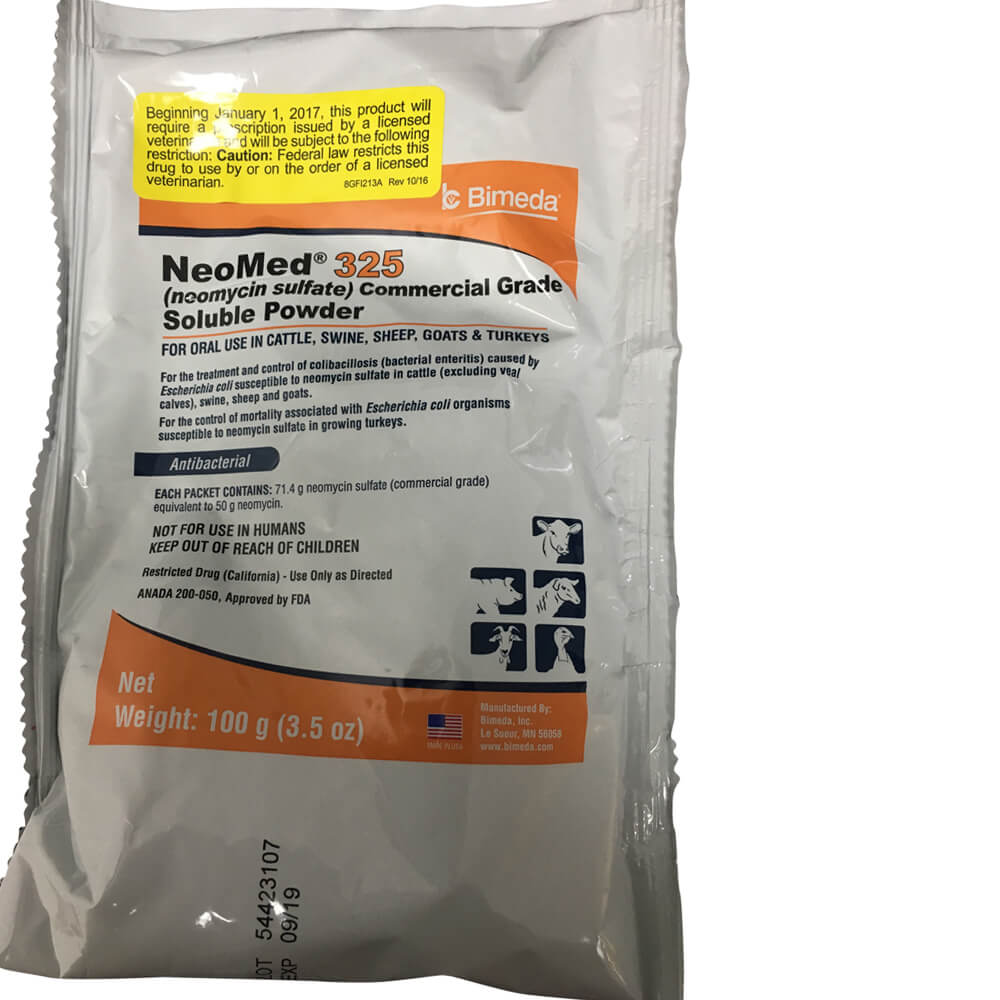 rx neomix 325 soluble powder x 100gm bag