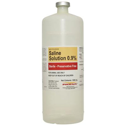 rx saline solution 0.9% x 1000 ml bottle