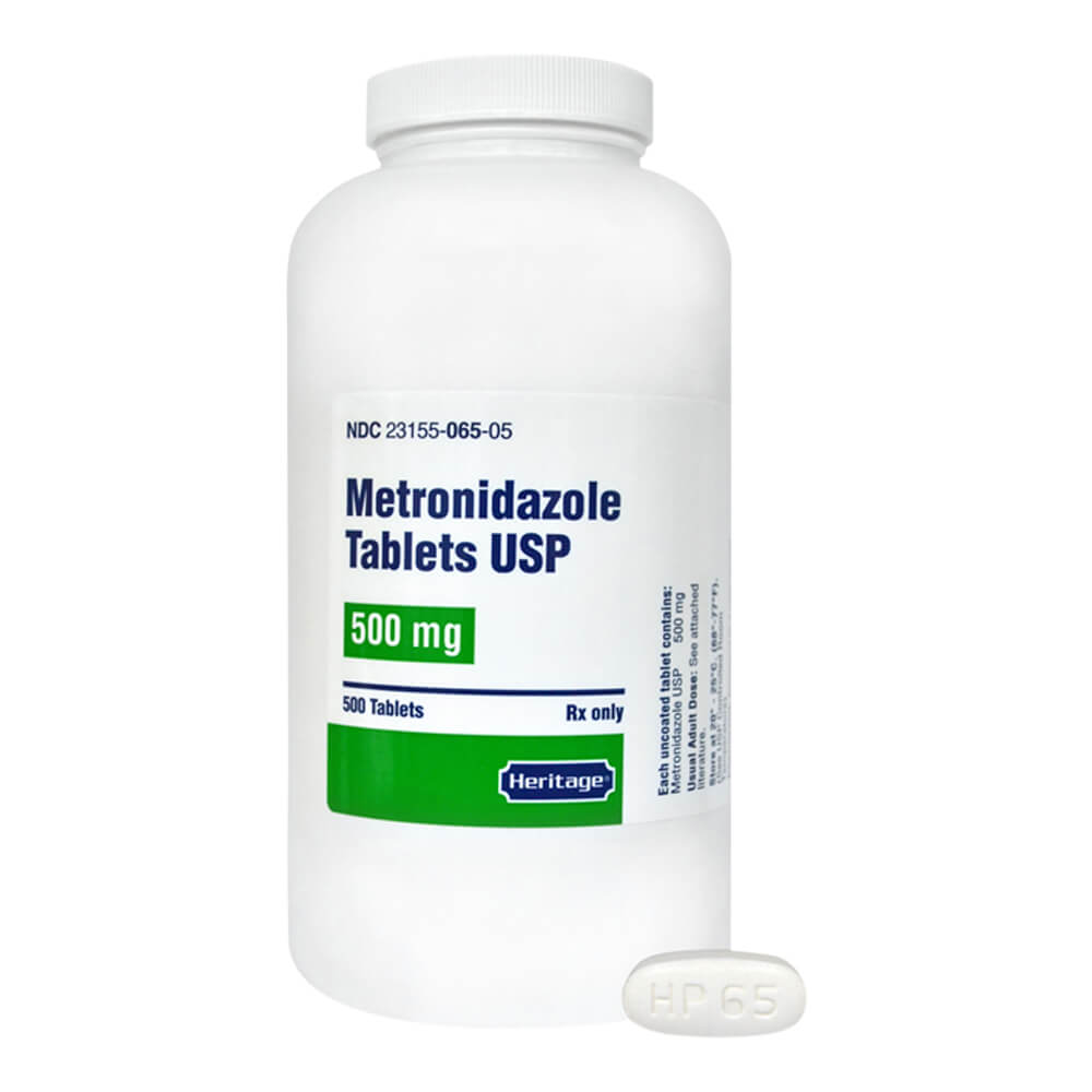rx metronidazole 500 mg x 500 tablets
