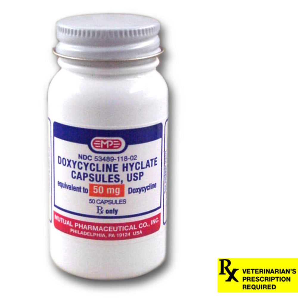 rx doxycycline hyclate capsules 50 mg x 50 ct