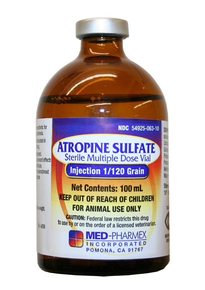 rx atropine sulfate injectable solution, 100 ml
