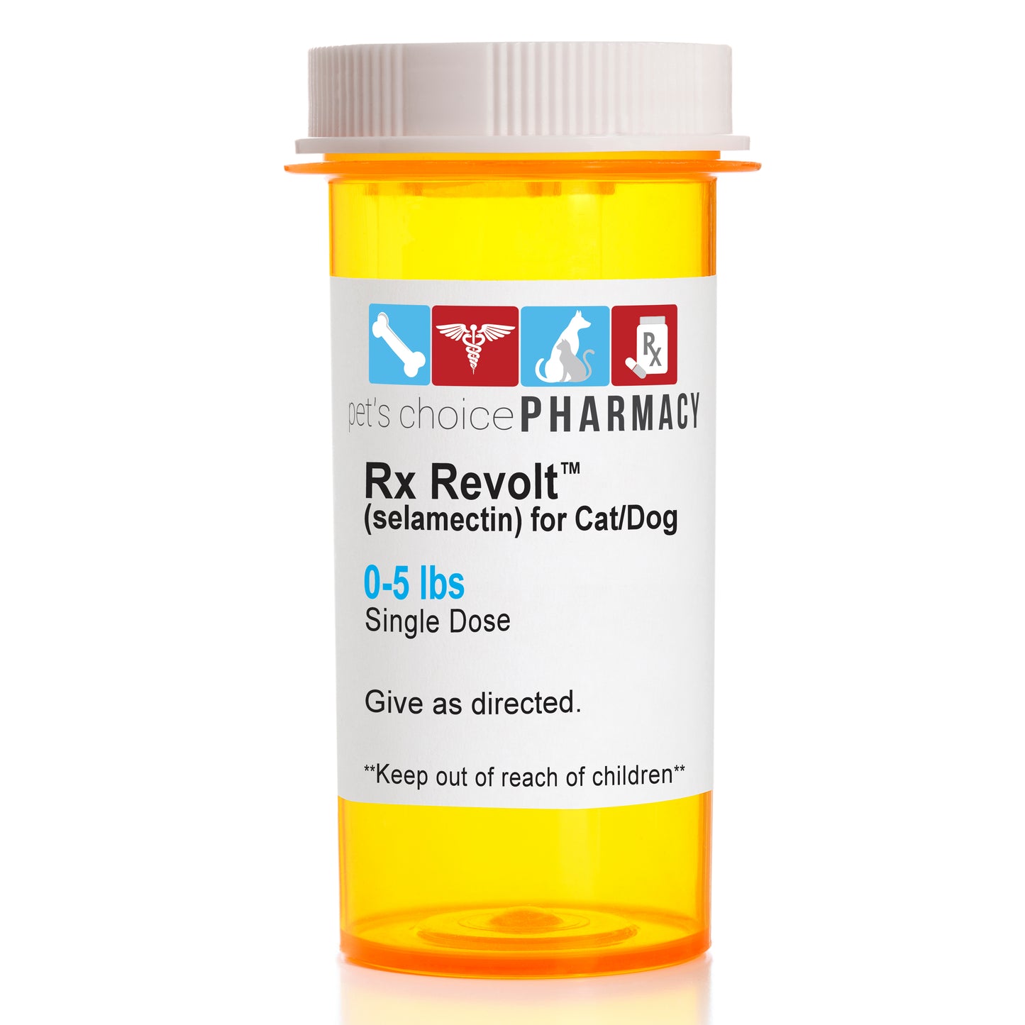 rx revolt (selamectin) cat/dog 0-5 lbs single