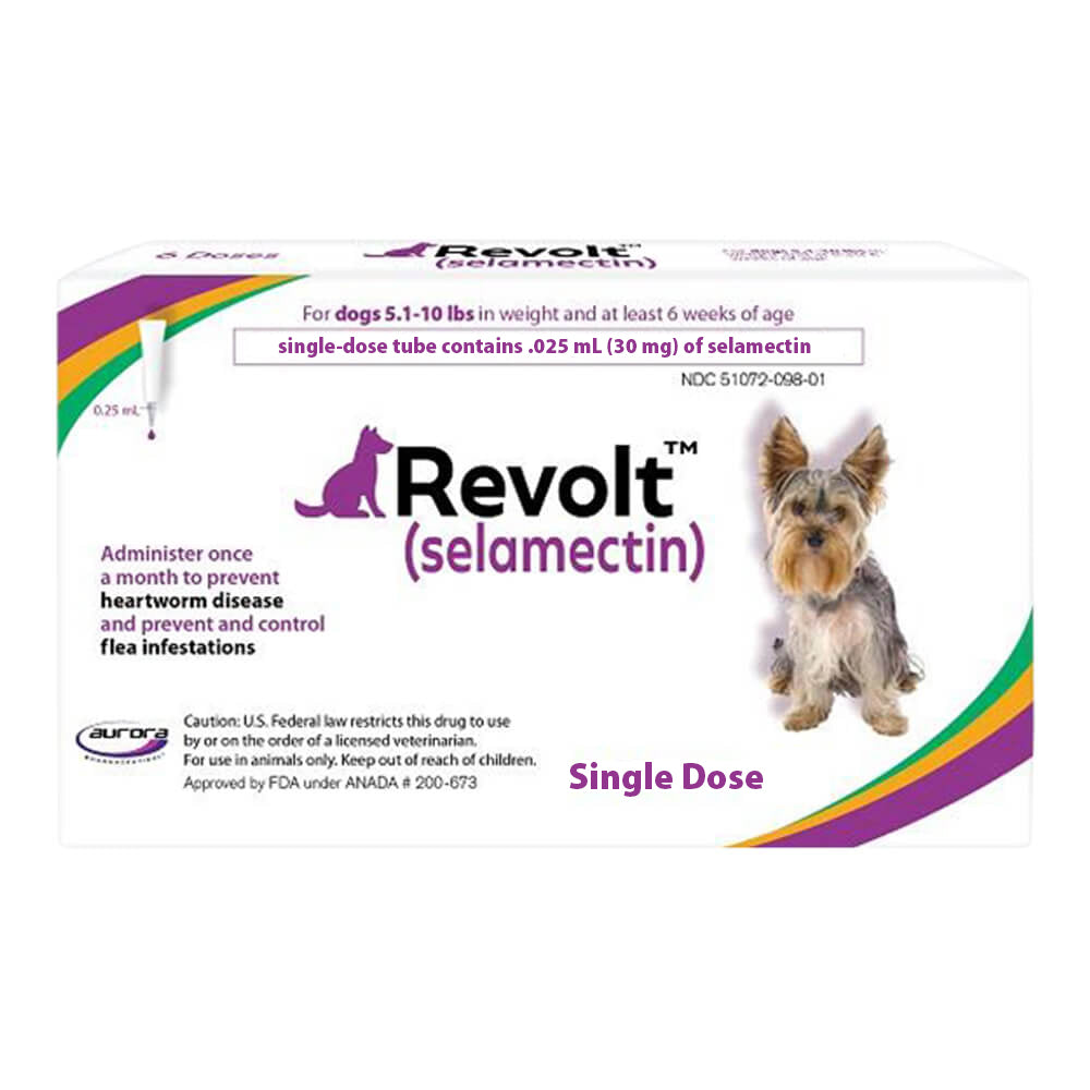 rx revolt (selamectin) dog 5.1-10 lbs single