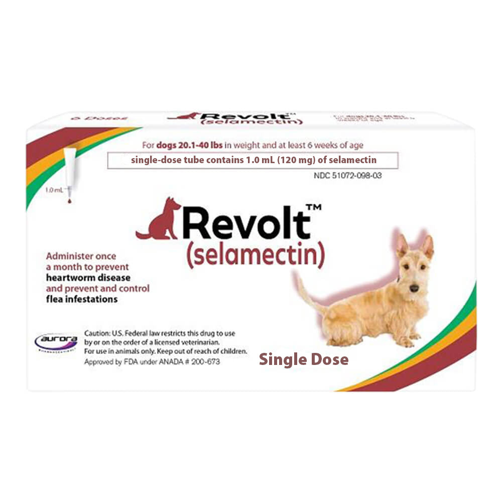 rx revolt (selamectin) dog 20.1-40 lbs single