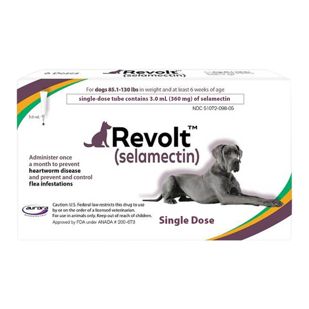 rx revolt (selamectin) dog 85.1-130 lbs single