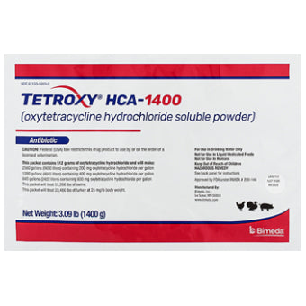 rx oxytetracycline hcl soluble powder, 1400gm