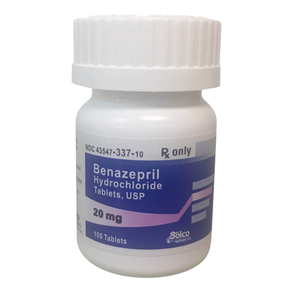 rx benazepril 20mg x 100 tablets