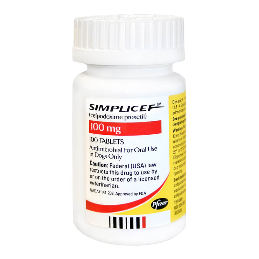 rx simplicef 100mg x 100 tablets
