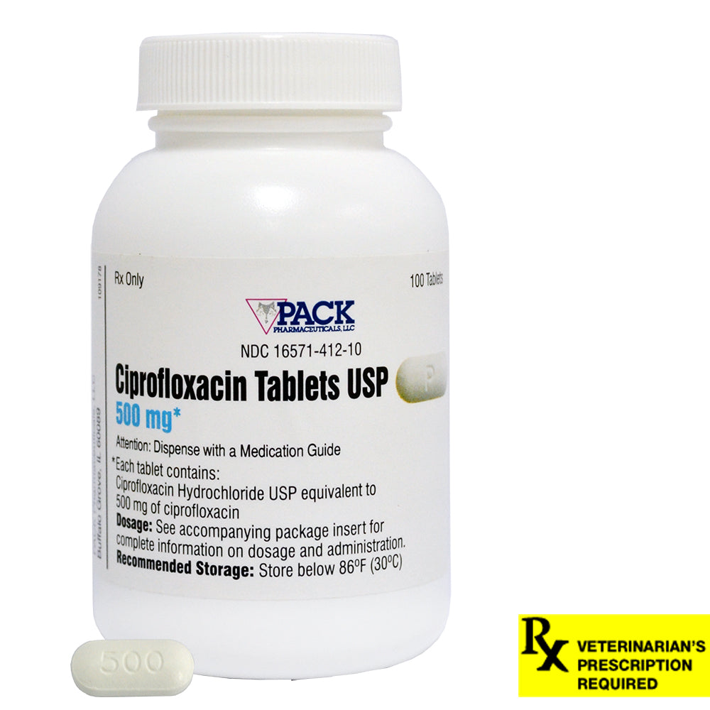 rx ciprofloxacin 500mg x 100 tablets