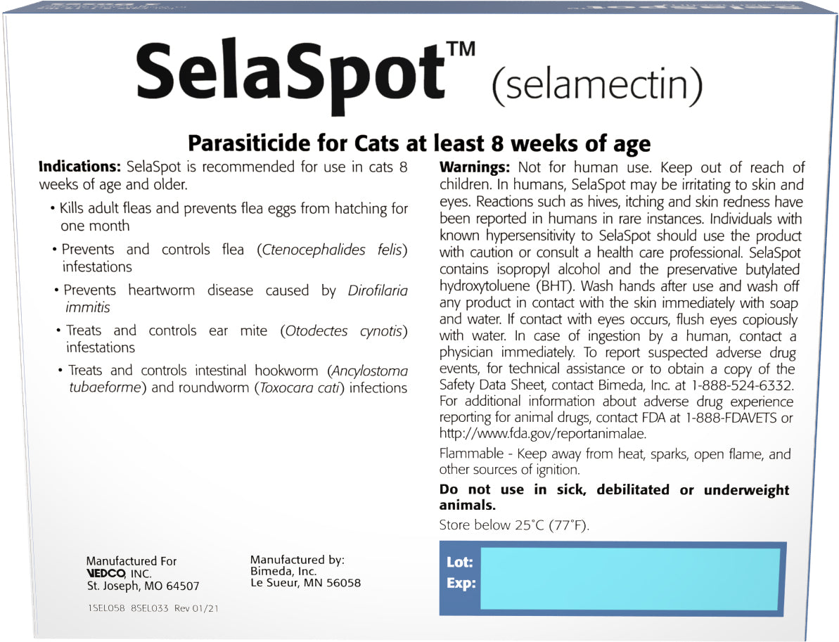 rx selaspot cat, 3 pk, 5.1-15 pounds