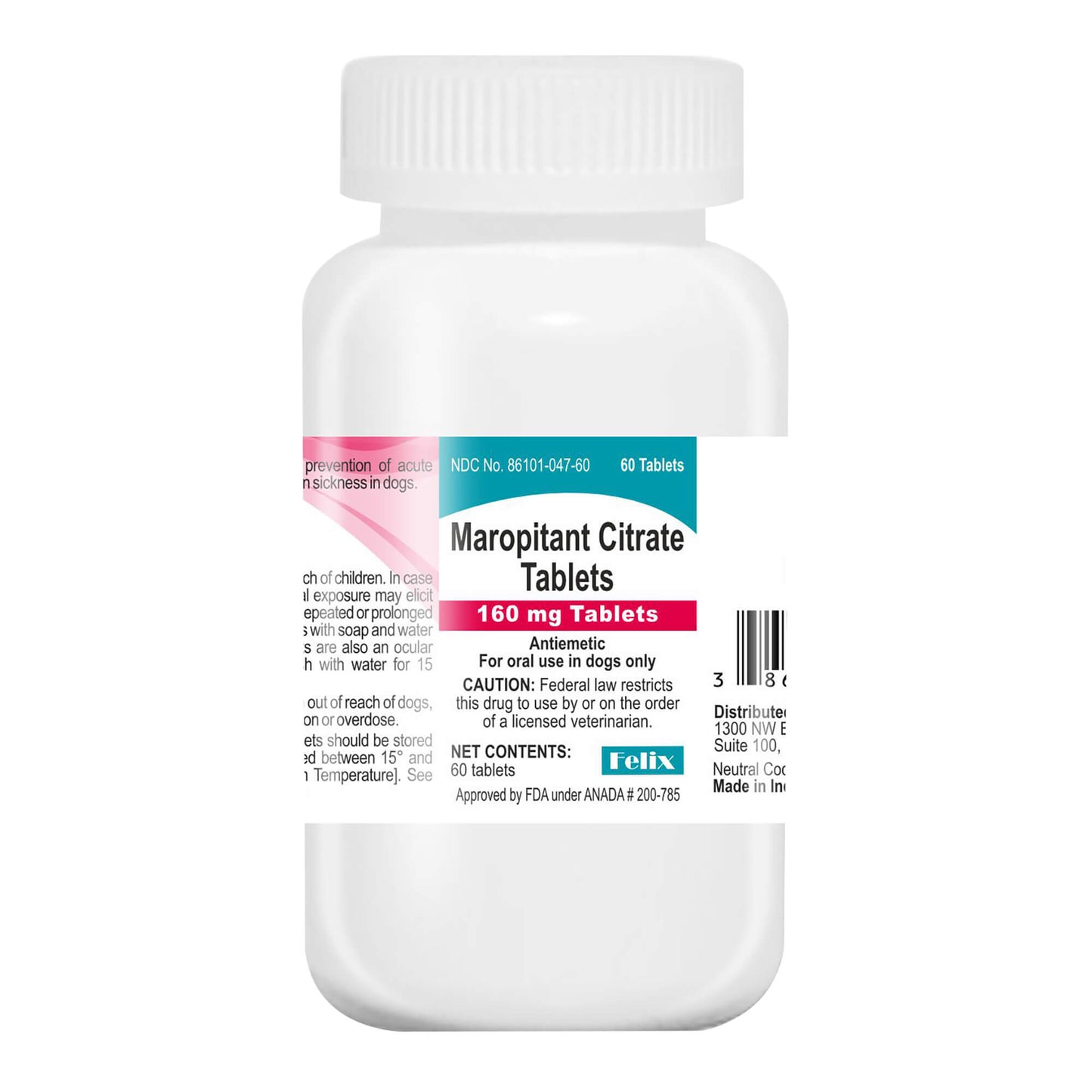 rx maropitant citrate tablets 160mg, 60ct