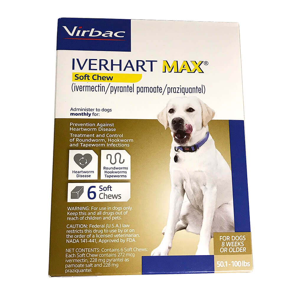 rx iverhart max 50.1-100lb x 6 tablets