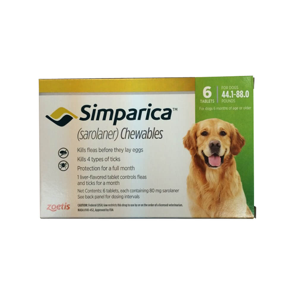 rx simparica 44.1-88lbs x 6 tablets