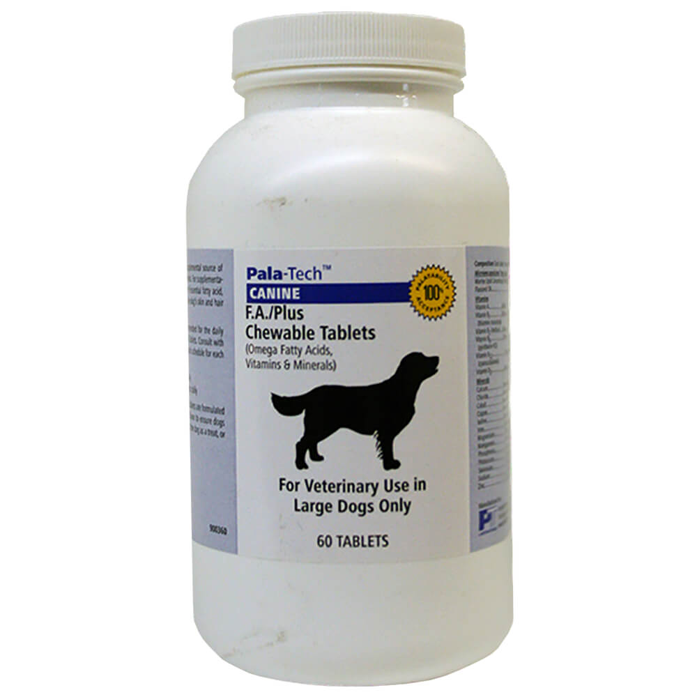 pala-tech canine f.a./plus for large dogs, 60 ct