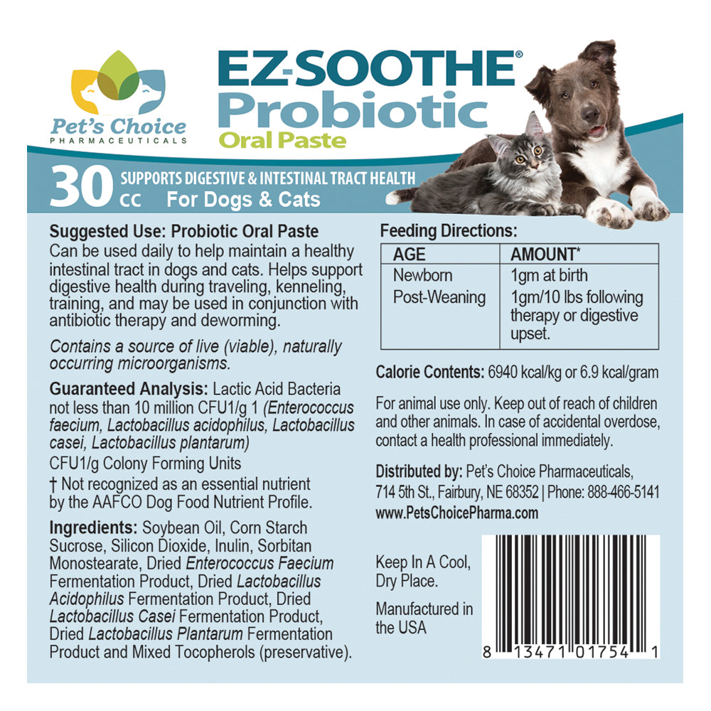 ez-soothe probiotic oral paste, 30cc