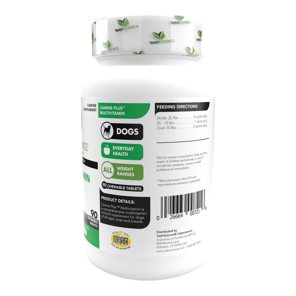 canine plus multivitamin formula for dogs 90 chewable tablets