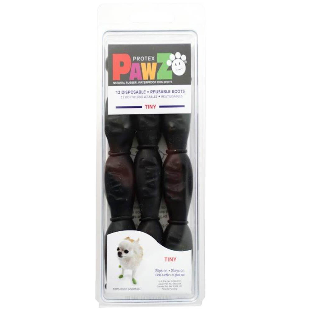pawz dog boots, tiny (black)