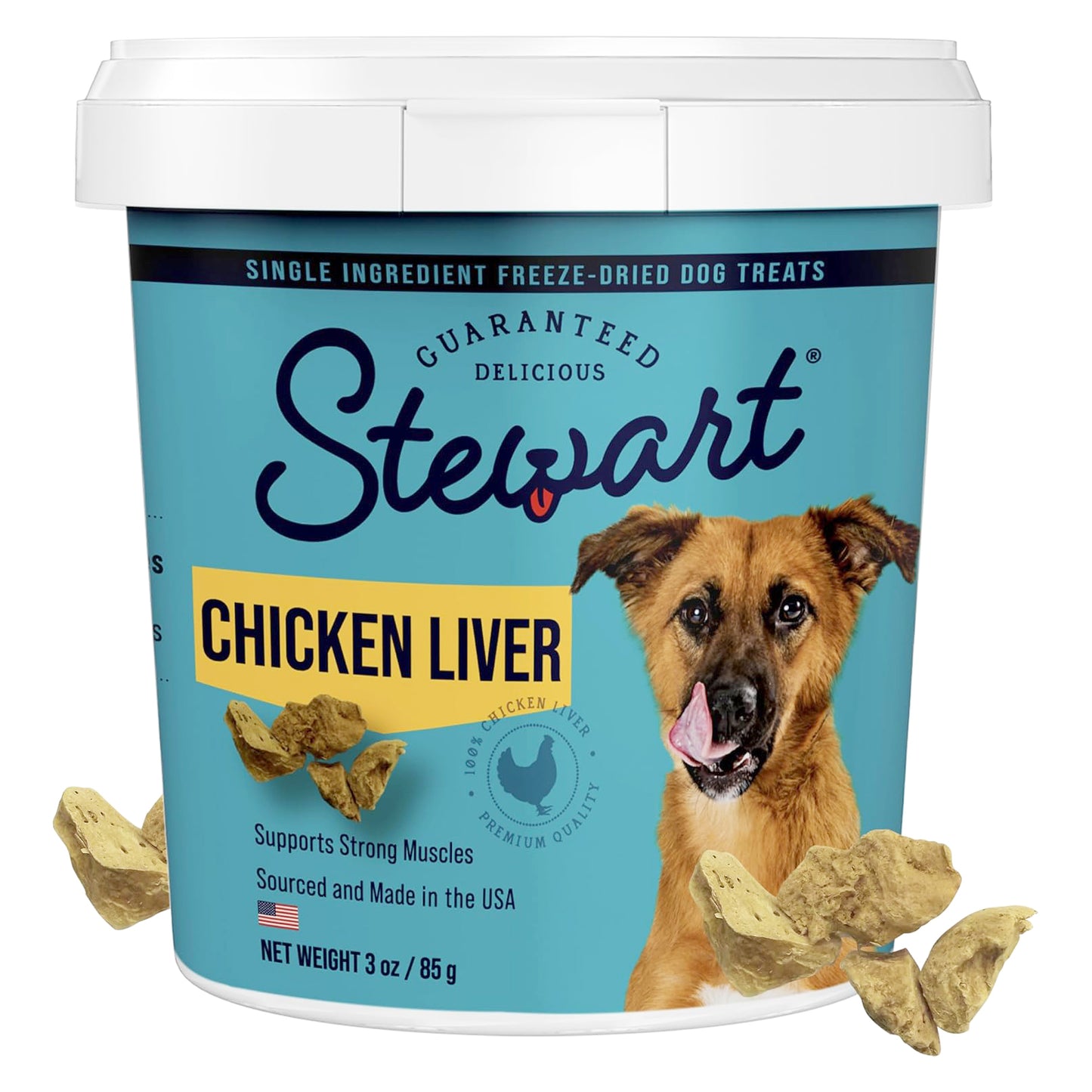 stewart pro-treat freeze dried chicken liver treats for dogs, 3 oz