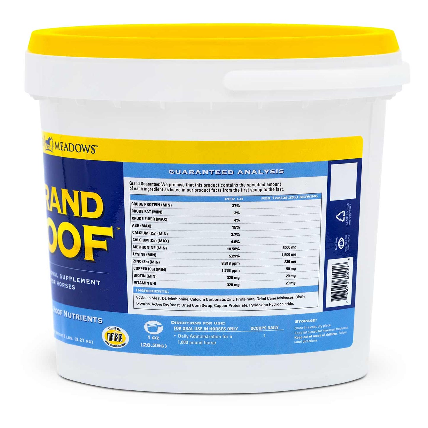 grand hoof supplement for horses, 5 lb
