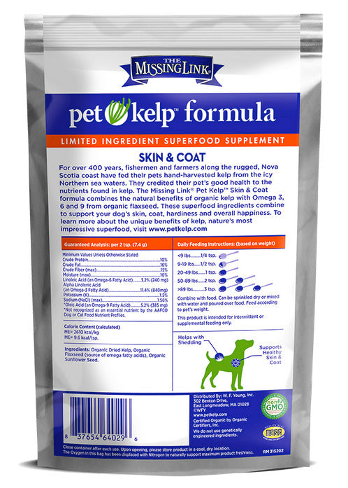 missing link pet kelp skin & coat formula, 8 oz