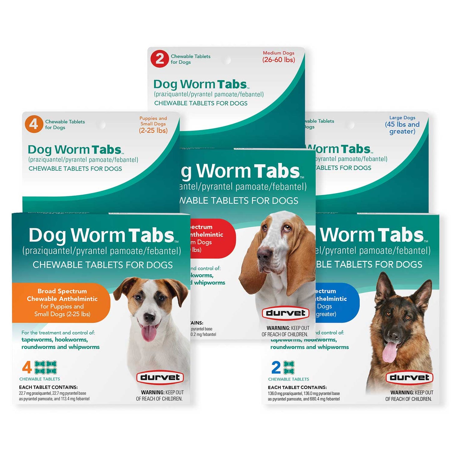 dog wrom tabs, 45lbs+, 2ct
