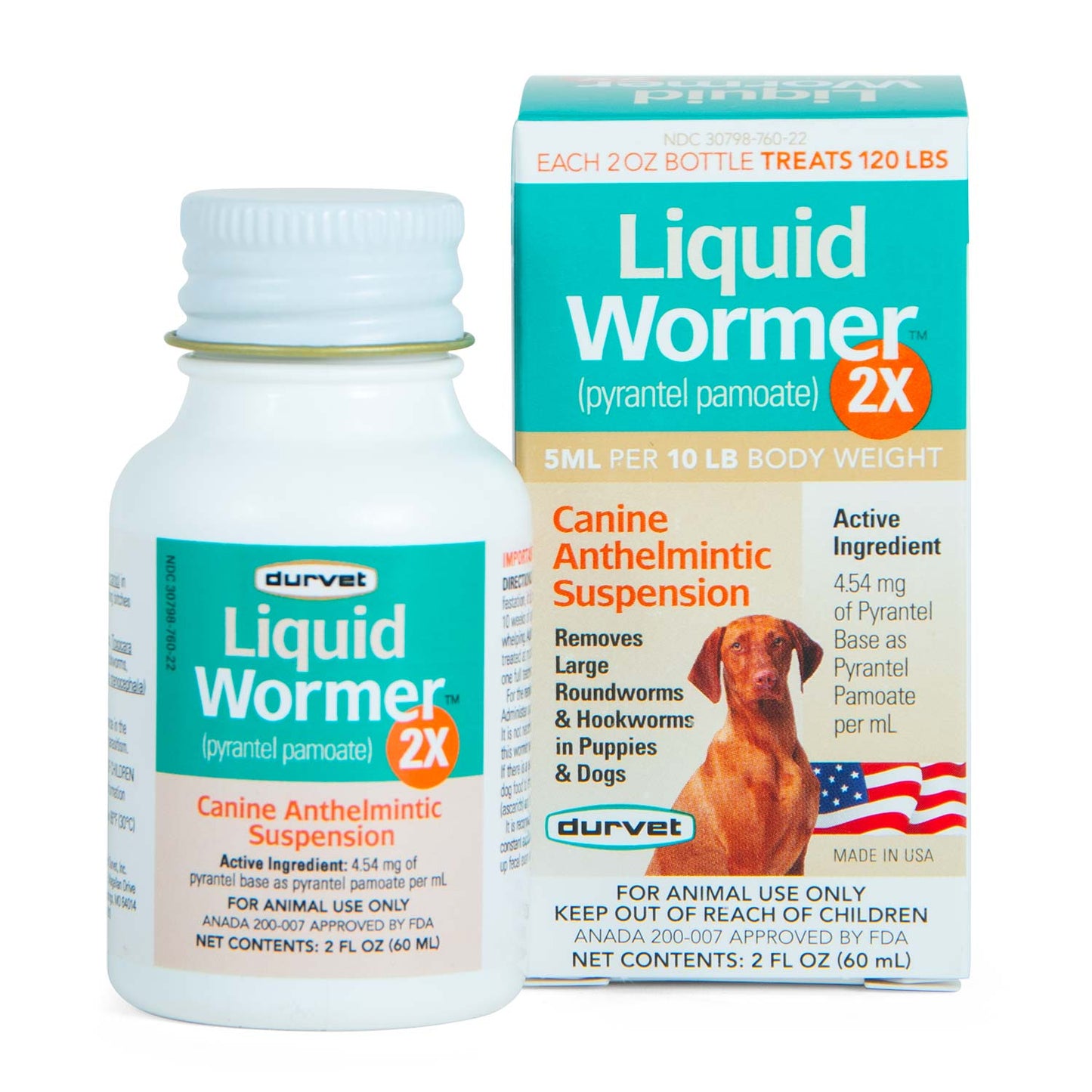 liquid dog wormer double strength, 2 oz