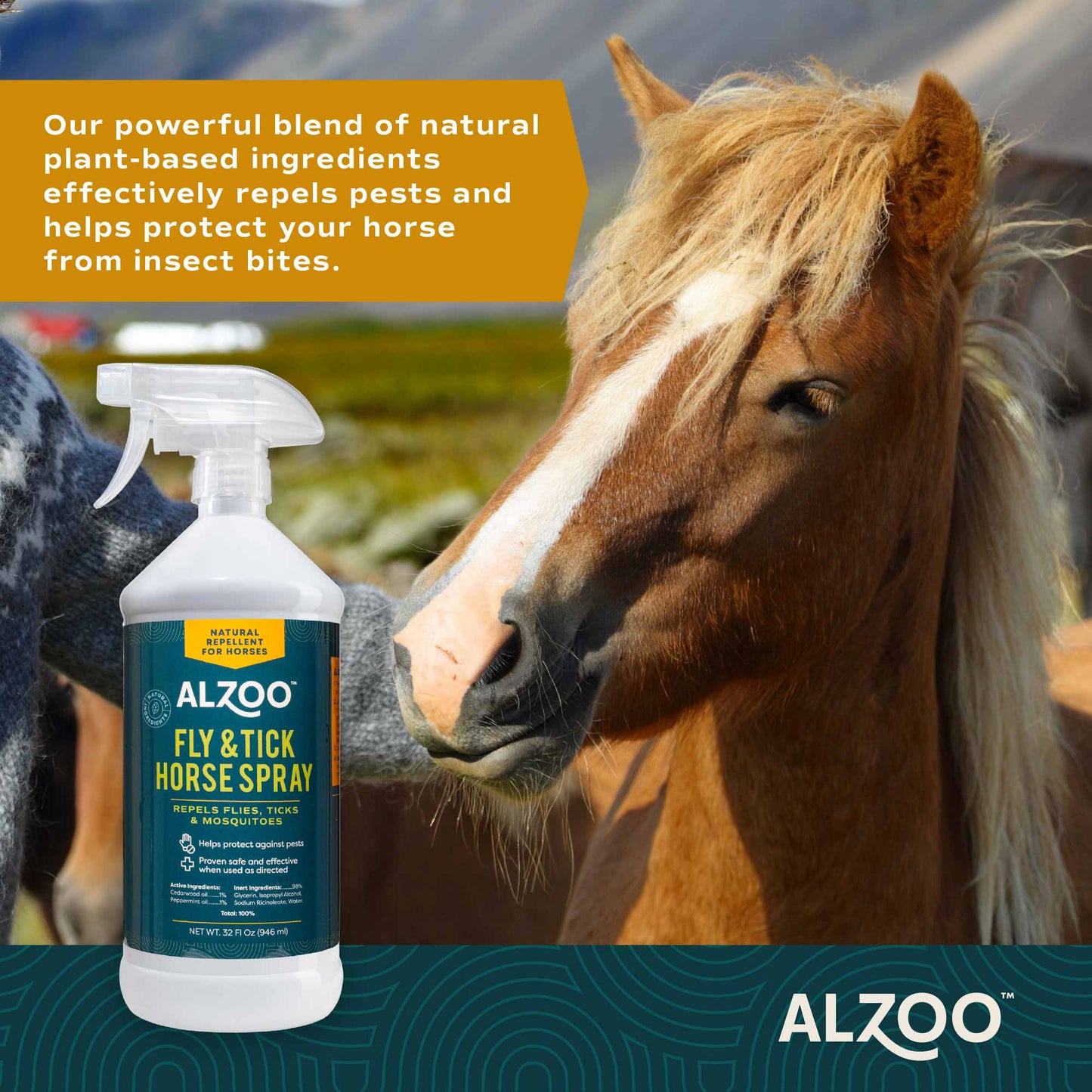 plant-based fly & tick horse spray 32oz
