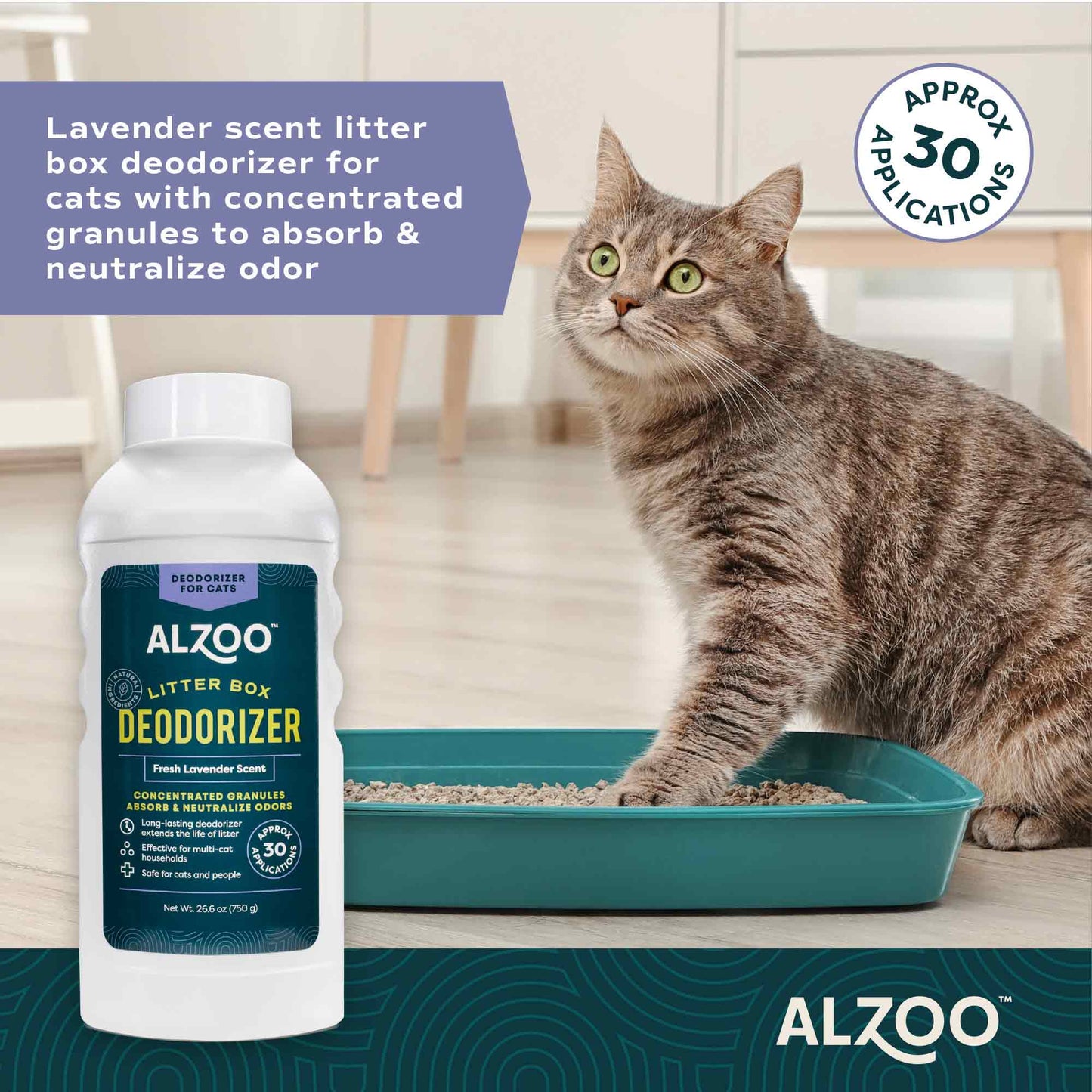 mineral-based litter deodorizer fresh lavender scent, 26.6oz