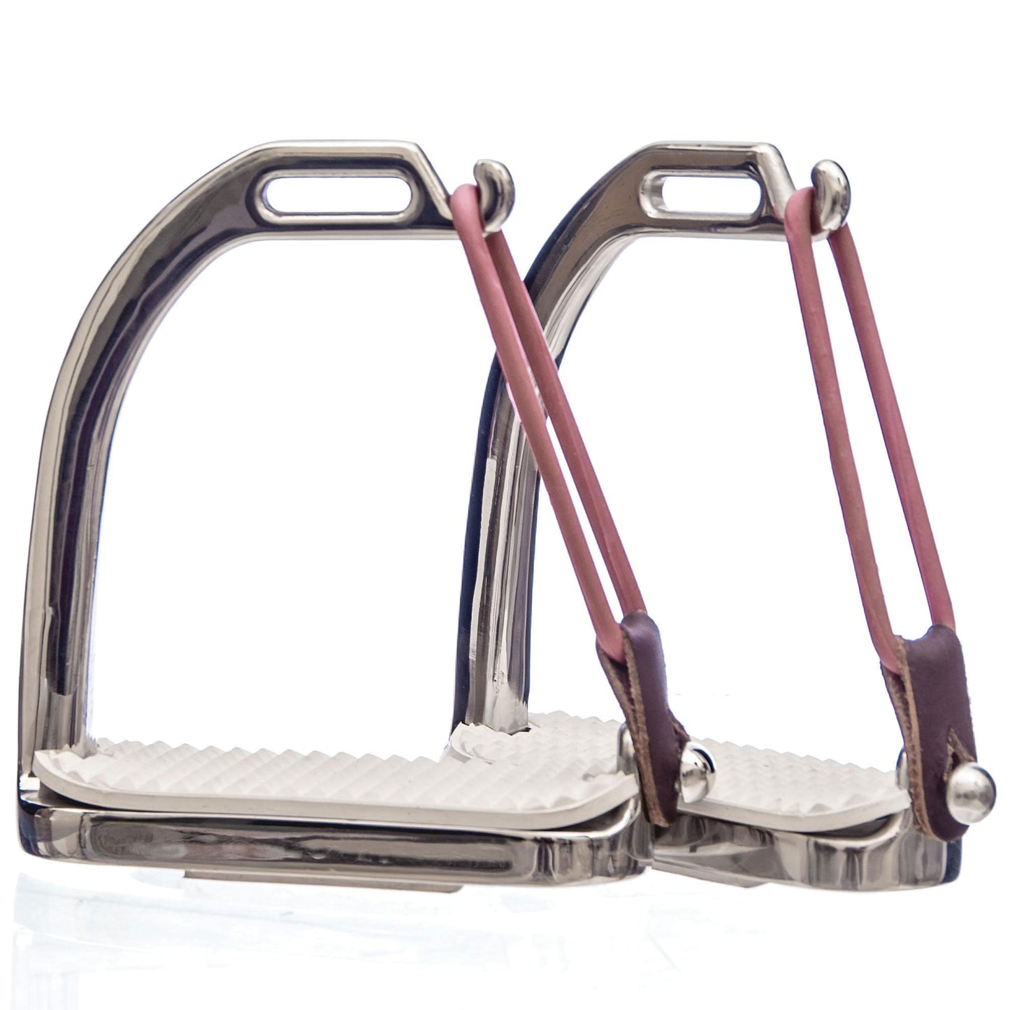 jeffers equine peacock stirrups for english saddle, stainless steel horse riding stirrups with breakaway design, equestrian gear, saddle accessories, foot support - 4 3/4" - pair