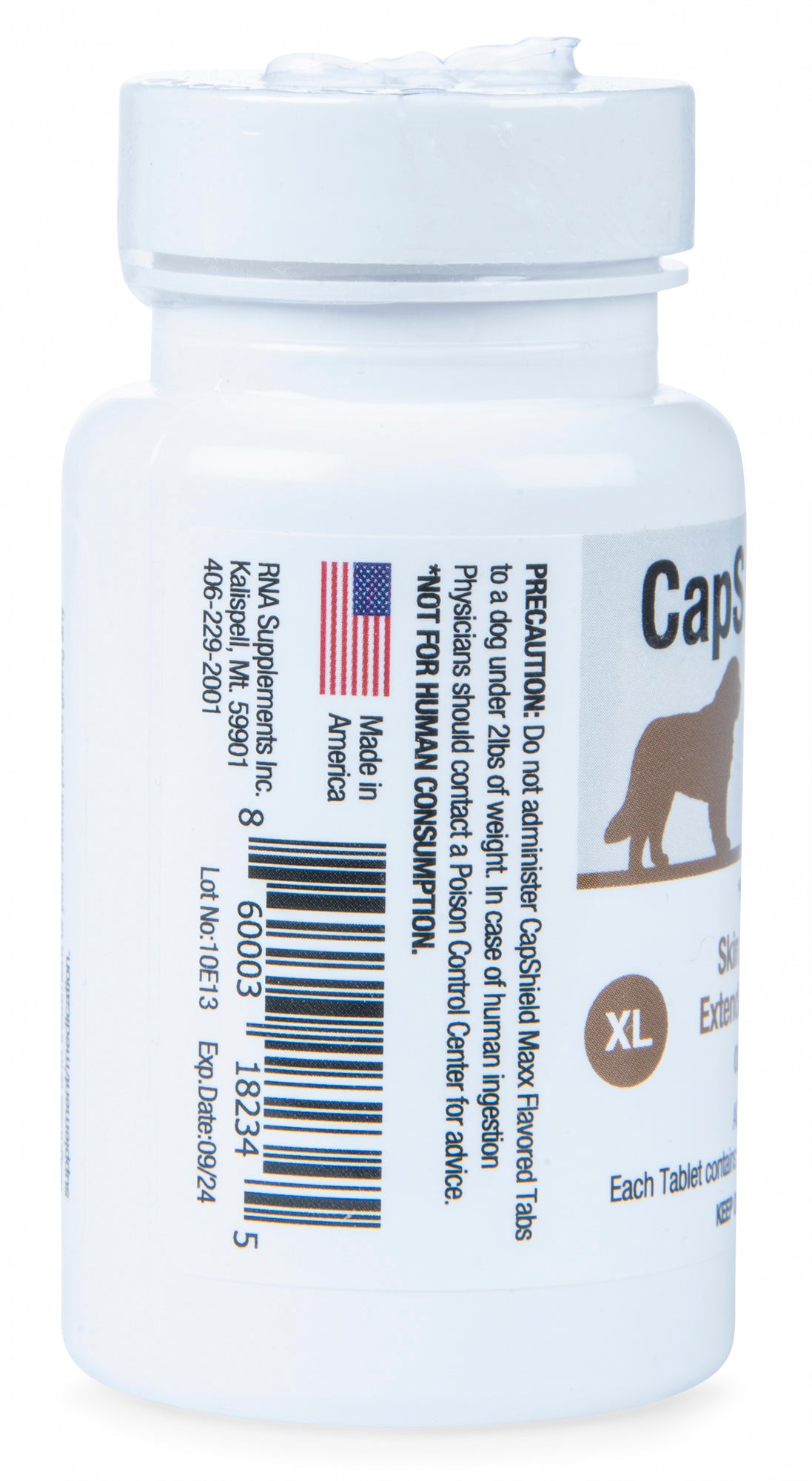 capshield maxx tabs for x-large dogs, 91-132 lbs, 6 ct, brown/beef