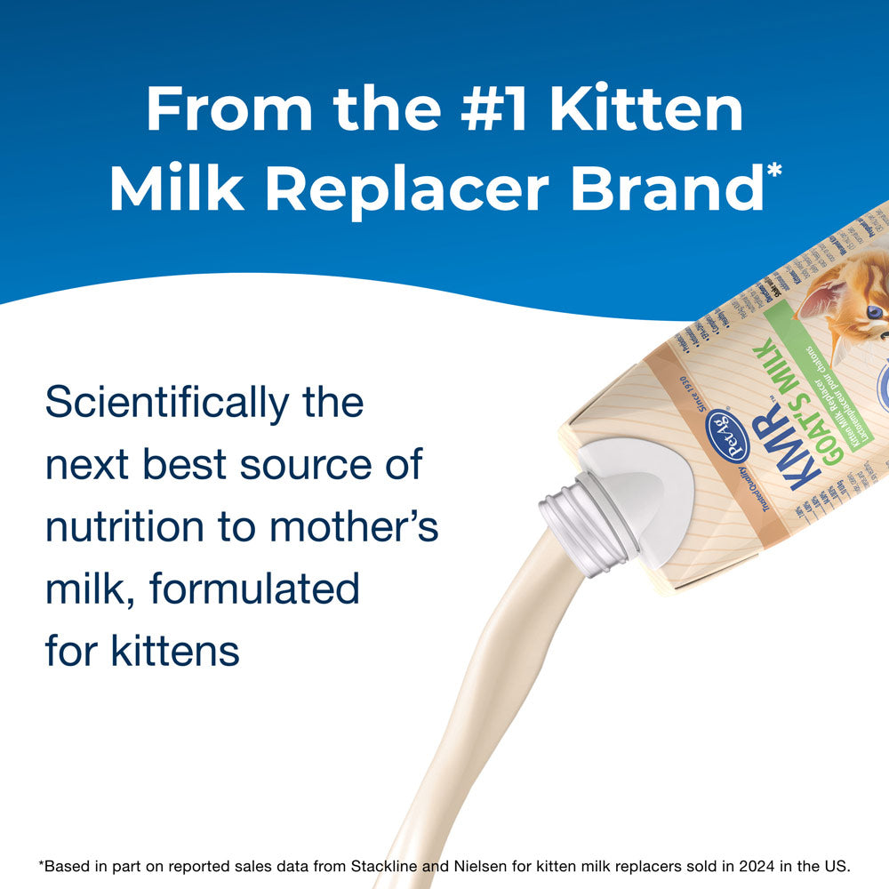 petag goats milk kmr liquid kitten milk replacer ready-to-feed formula 16 oz.