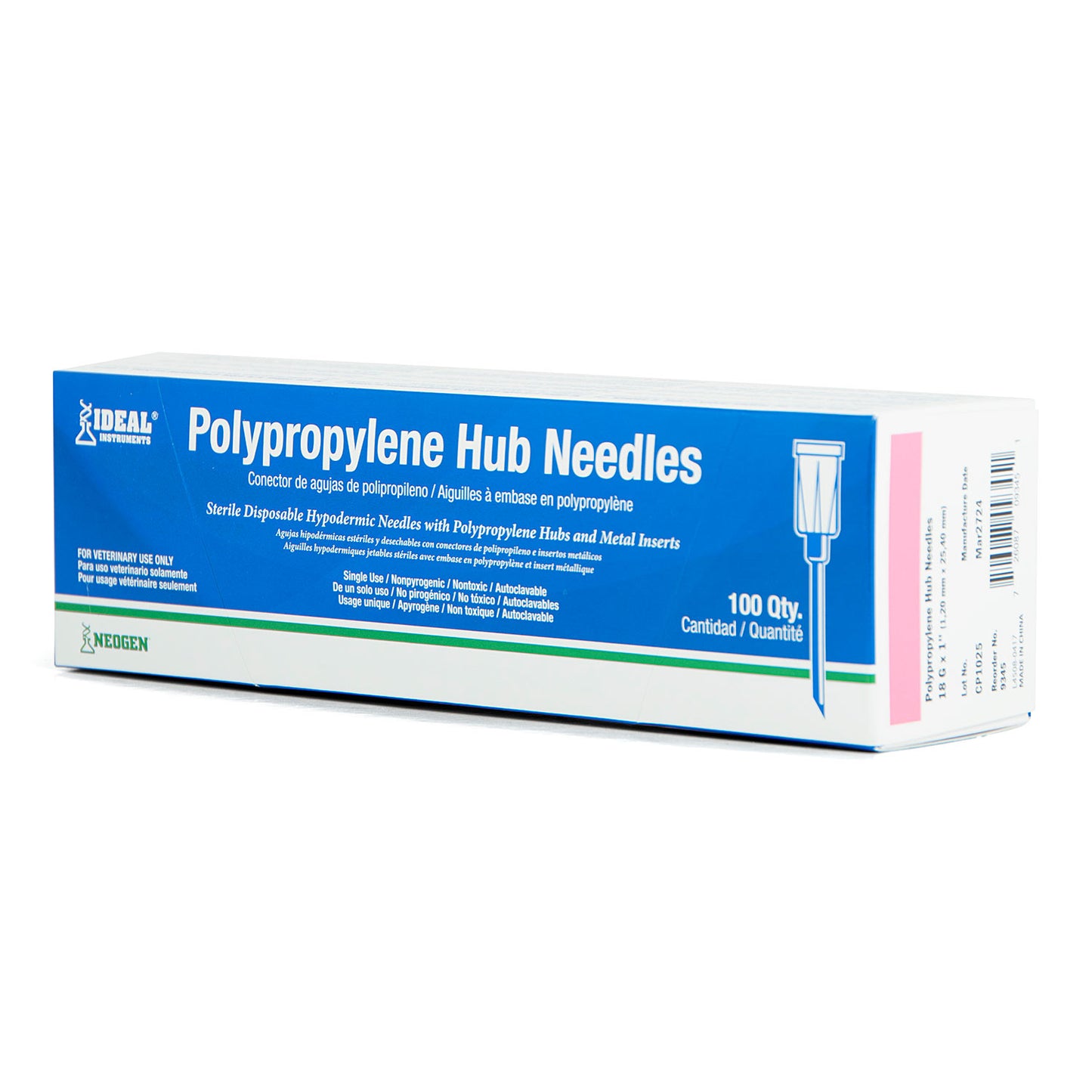18ga x 1" poly hub needle (100)