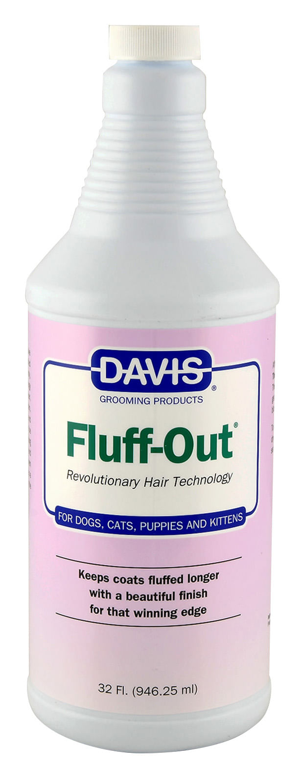 davis fluff-out 32oz - long-lasting volume & body, perfect for dogs & cats