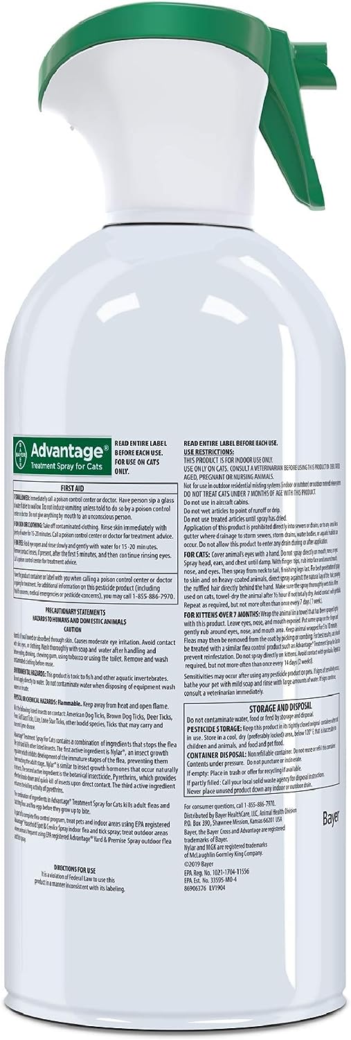**advantage treatment spray for cats, 8 oz