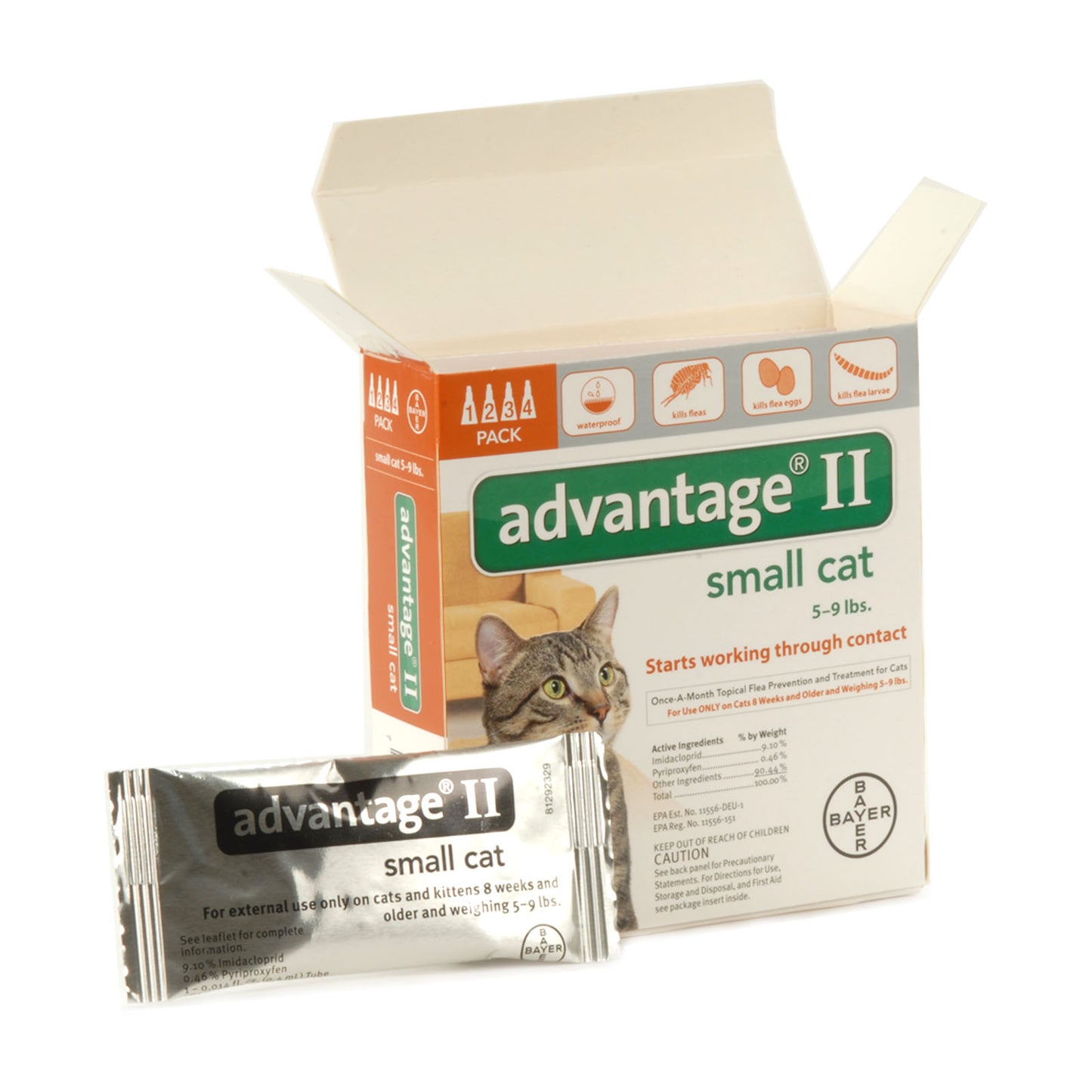 advantage ii cat 5-9 lb, 4pk