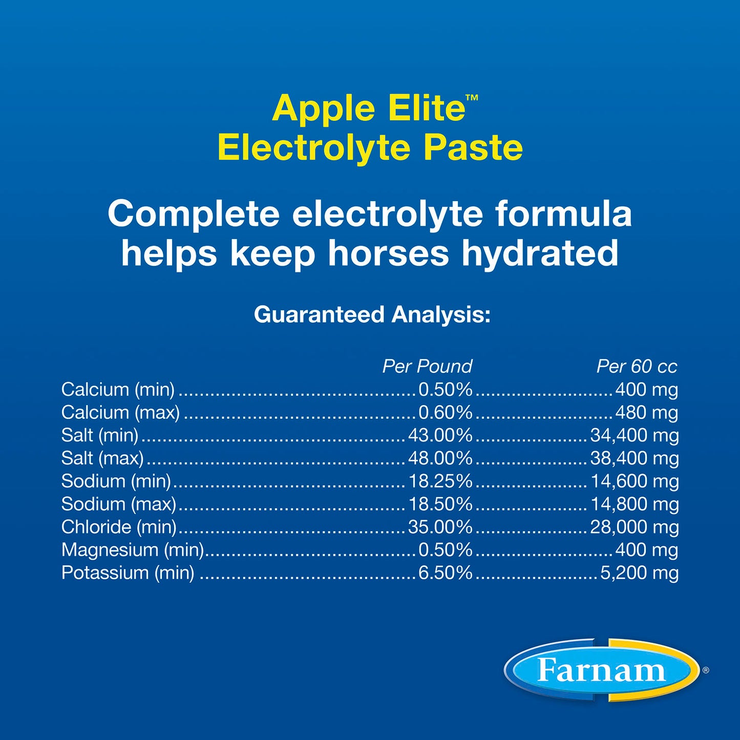 apple elite electrolyte paste, 60 cc