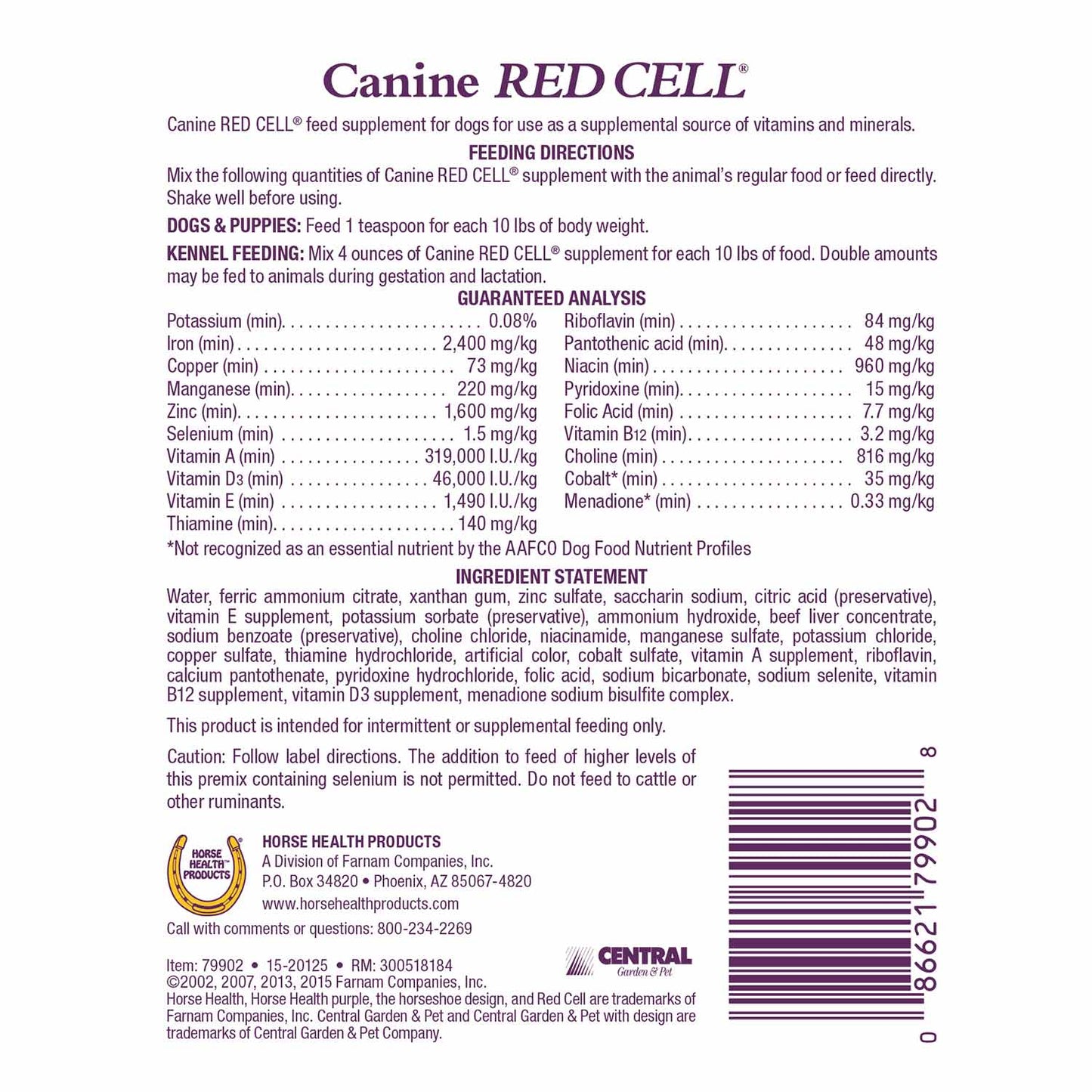 red cell - canine qt