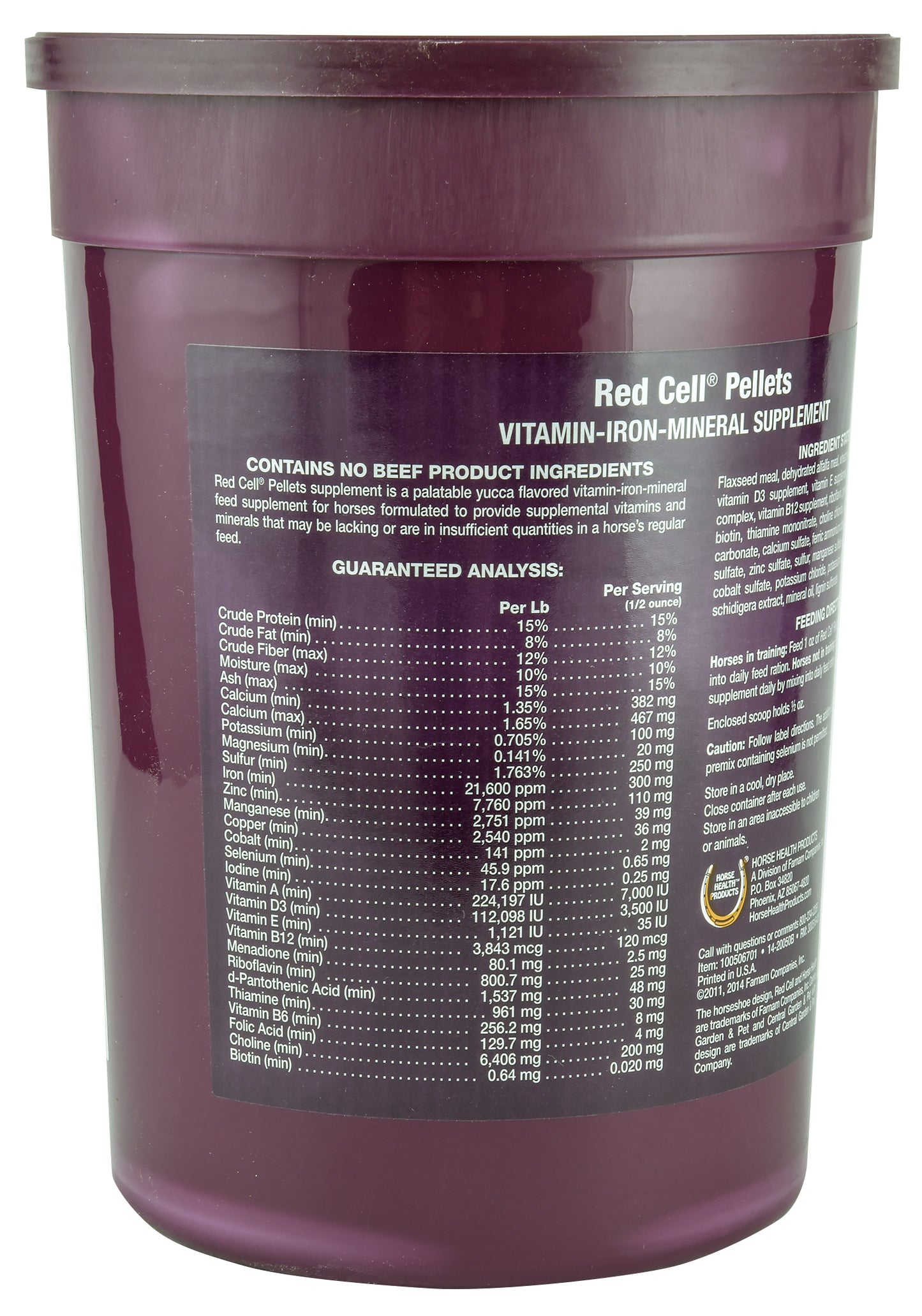red cell pellets, 4 lb