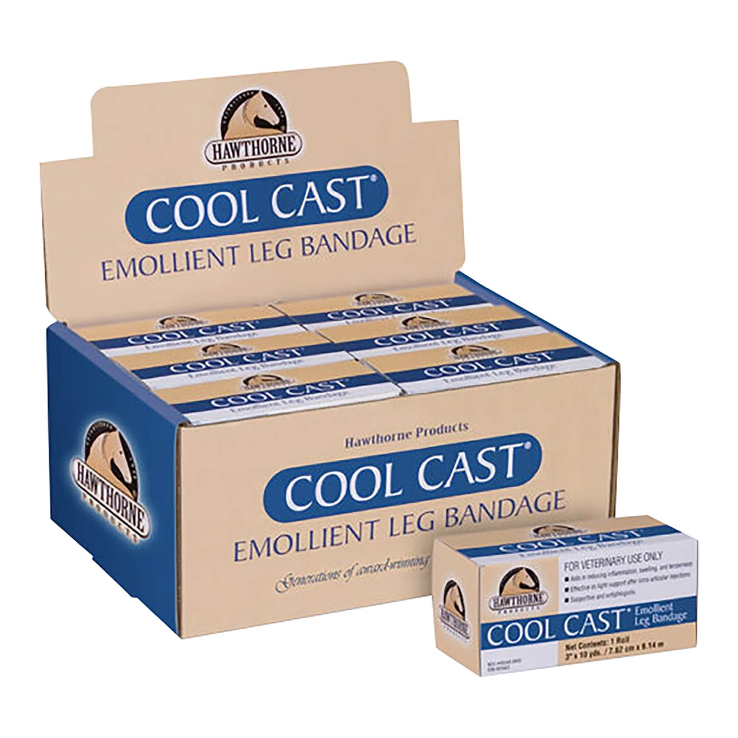 cool cast emollient leg bandage, 4" 10 yards, case of 12