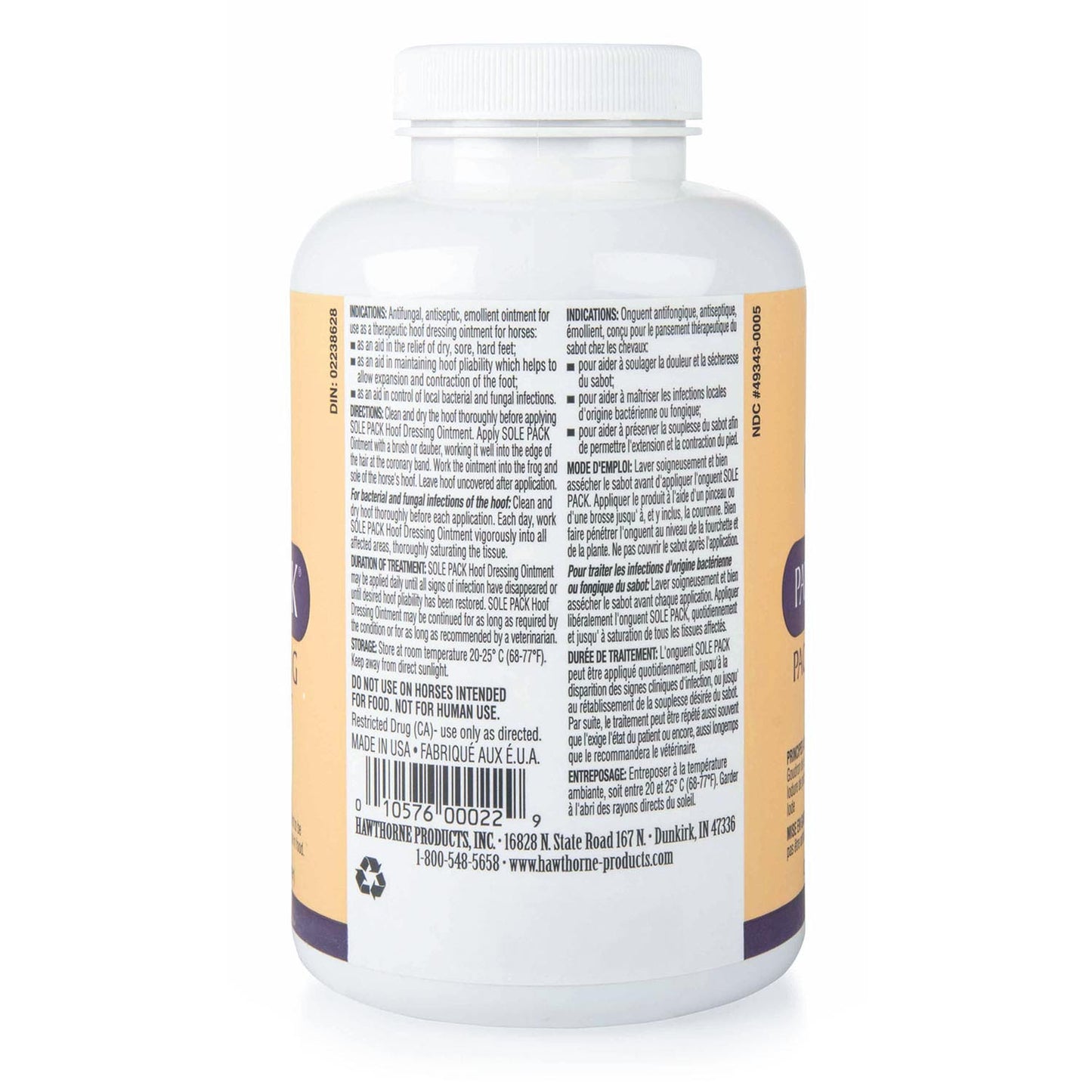 sole pack medicated liquid hoof dressing, 16oz w/brush