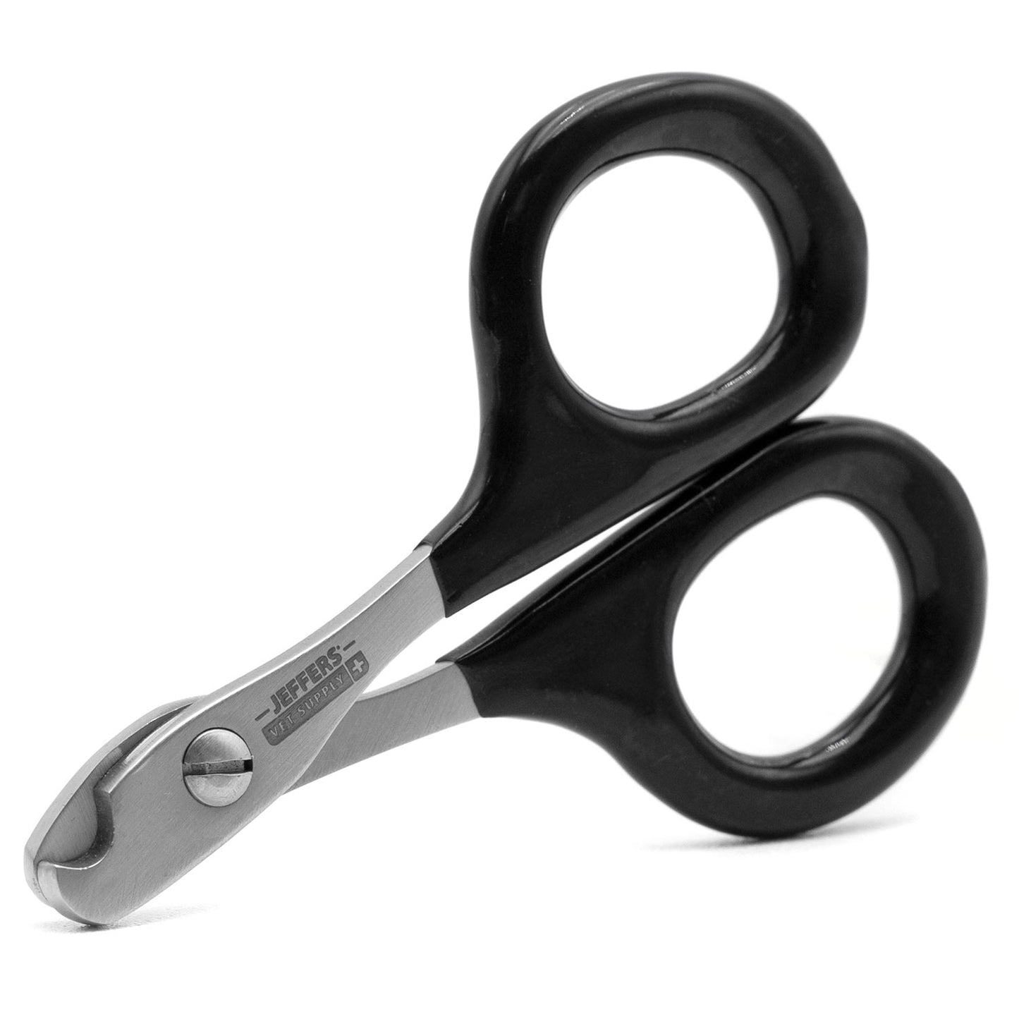 jeffers stainless steel cat claw clippers scissors - small pet nail trimmer with sharp precision blades, pvc non slip ergonomic handle, compact home grooming cutter for cats, kittens, birds