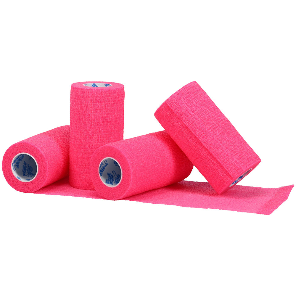4-pack tough flex bandages, pink