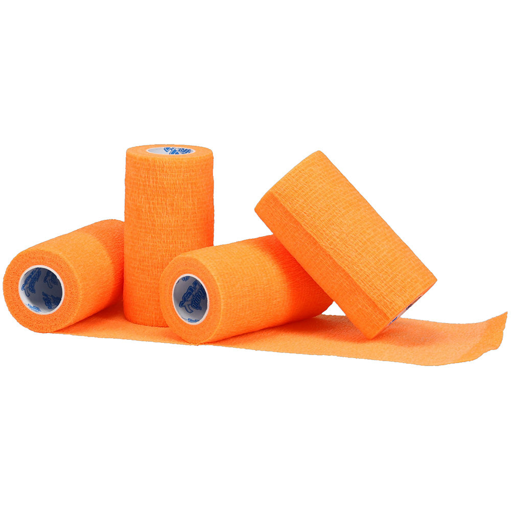 4-pack tough flex bandages, orange