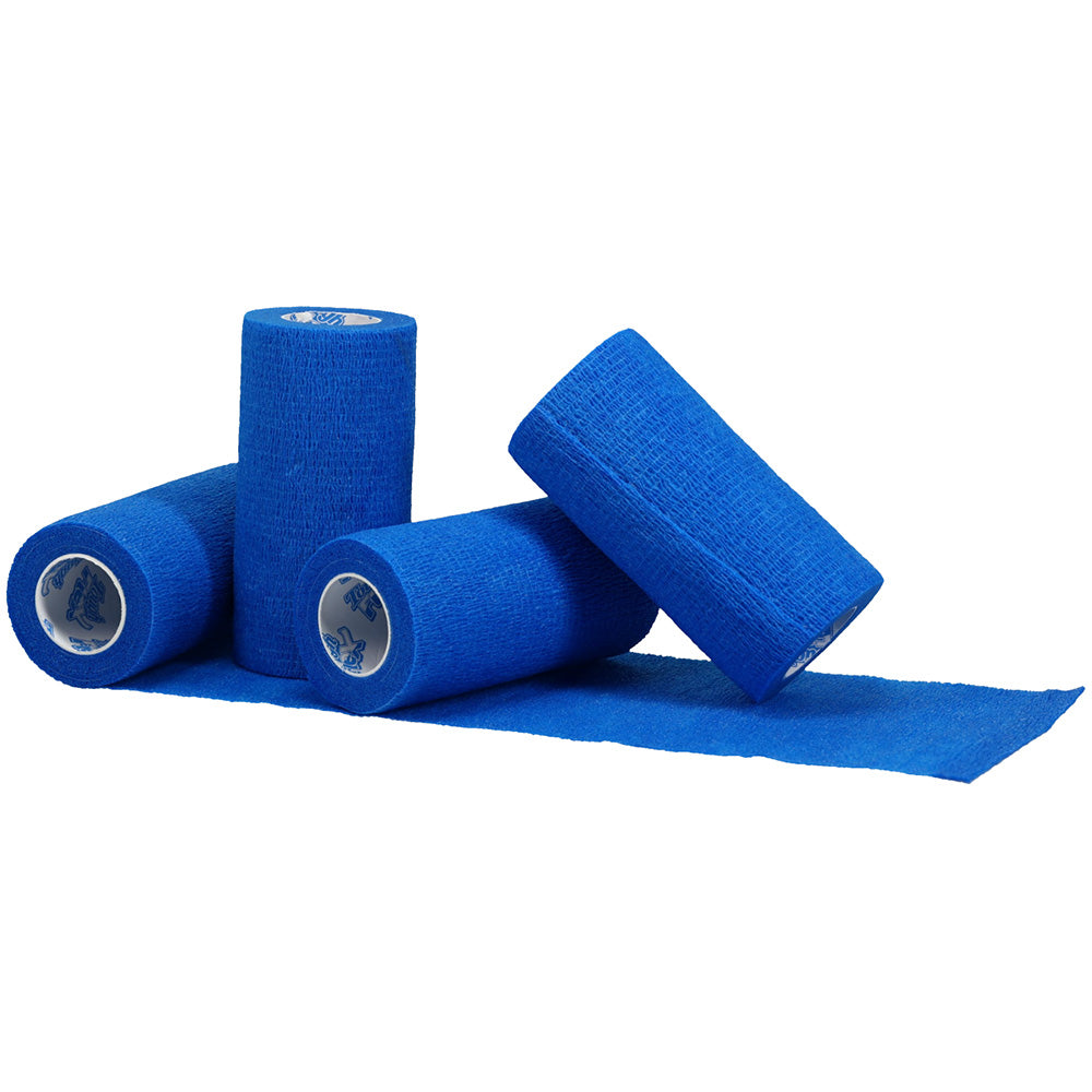 4-pack tough flex bandages, blue