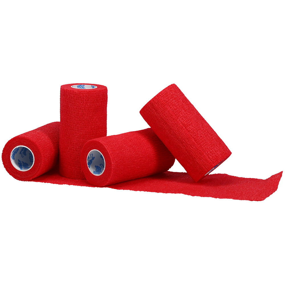 4-pack tough flex bandages, red